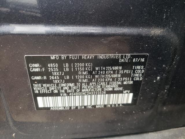 Photo 9 VIN: 4S4BSENC2H3223536 - SUBARU OUTBACK 3. 