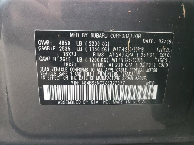 Photo 13 VIN: 4S4BSENC2K3327077 - SUBARU OUTBACK 3. 