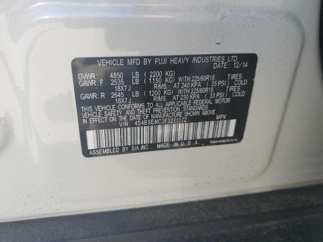 Photo 12 VIN: 4S4BSENC3F3271172 - SUBARU OUTBACK 