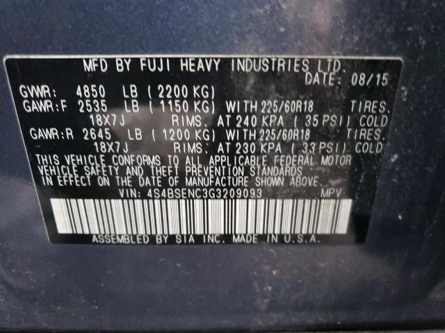 Photo 11 VIN: 4S4BSENC3G3209093 - SUBARU OUTBACK 