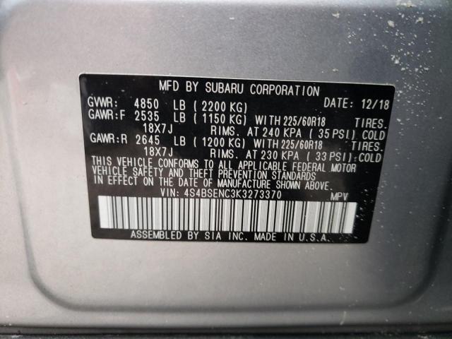 Photo 9 VIN: 4S4BSENC3K3273370 - SUBARU OUTBACK 3. 