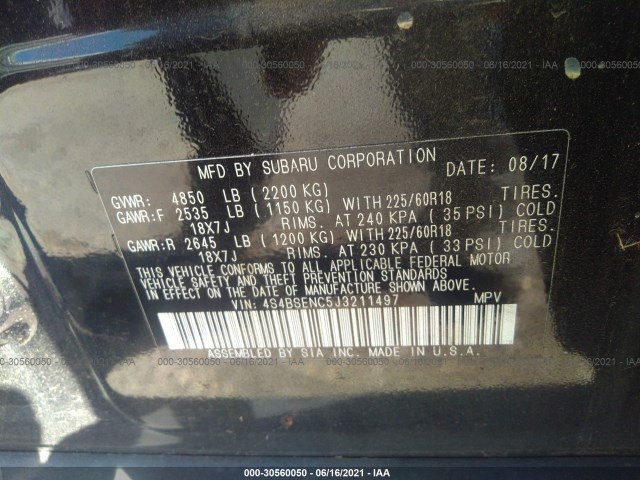 Photo 8 VIN: 4S4BSENC5J3211497 - SUBARU OUTBACK 