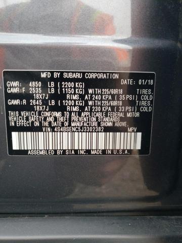 Photo 12 VIN: 4S4BSENC5J3302382 - SUBARU OUTBACK 