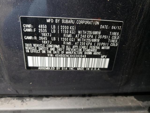 Photo 12 VIN: 4S4BSENC6H3393849 - SUBARU OUTBACK 3. 