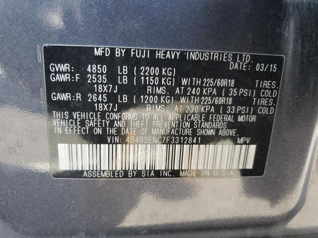 Photo 12 VIN: 4S4BSENC7F3312841 - SUBARU OUTBACK 3. 