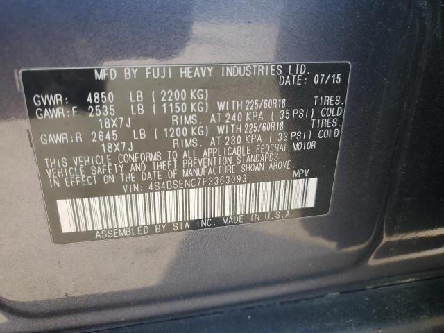 Photo 12 VIN: 4S4BSENC7F3363093 - SUBARU OUTBACK 3. 