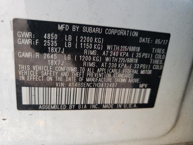 Photo 9 VIN: 4S4BSENC7H3412487 - SUBARU OUTBACK 3. 