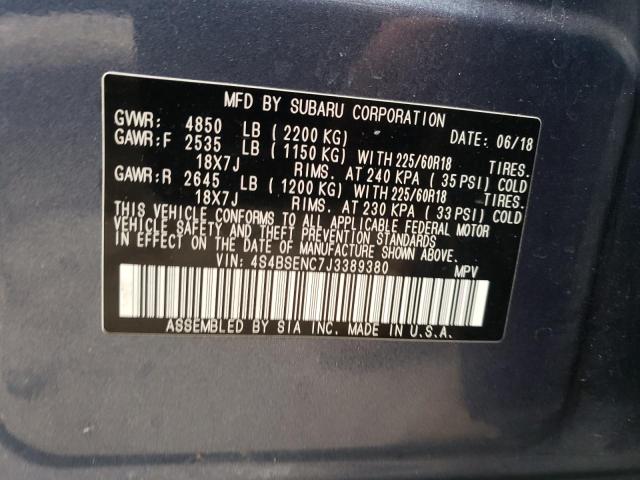 Photo 12 VIN: 4S4BSENC7J3389380 - SUBARU OUTBACK 