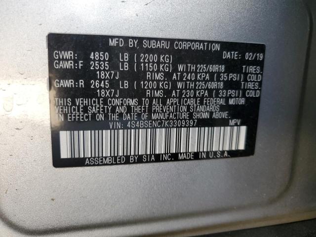 Photo 13 VIN: 4S4BSENC7K3309397 - SUBARU OUTBACK 3. 