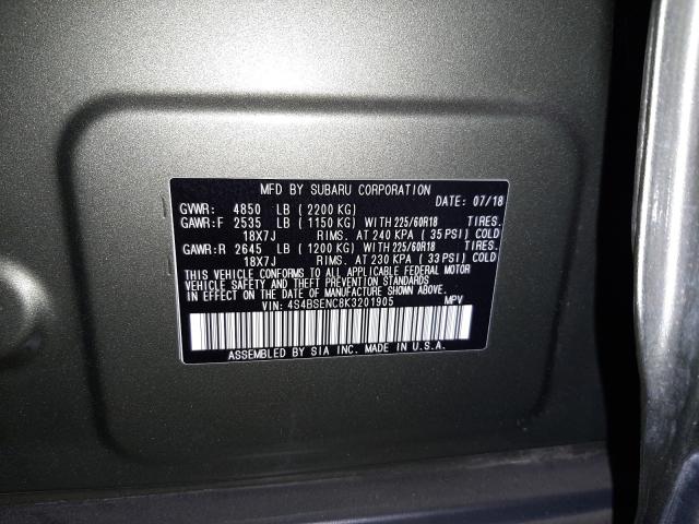 Photo 9 VIN: 4S4BSENC8K3201905 - SUBARU OUTBACK 3. 