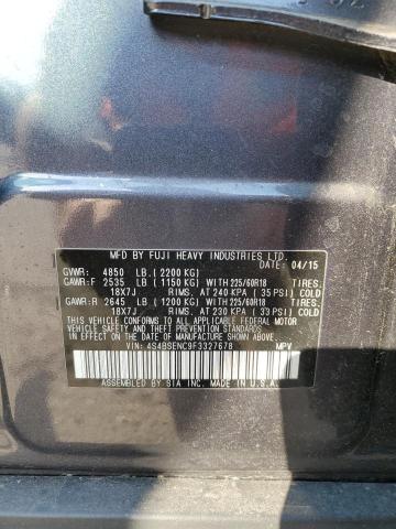 Photo 12 VIN: 4S4BSENC9F3327678 - SUBARU OUTBACK 3. 