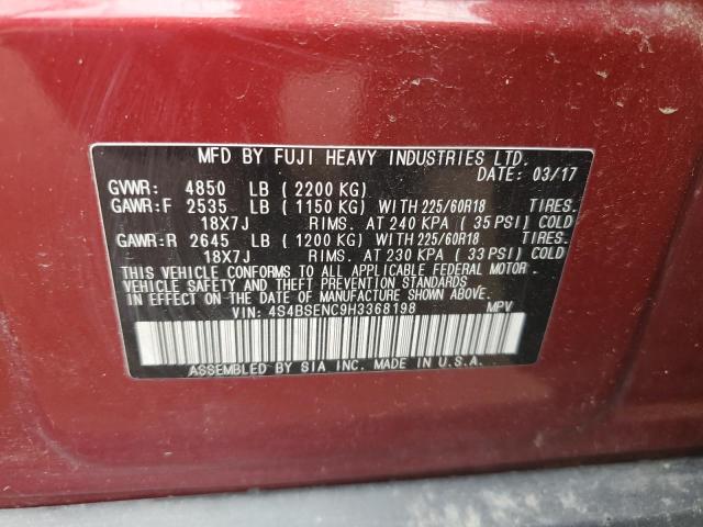 Photo 11 VIN: 4S4BSENC9H3368198 - SUBARU OUTBACK 