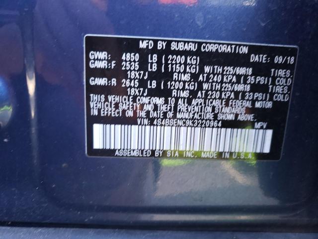 Photo 12 VIN: 4S4BSENC9K3220964 - SUBARU OUTBACK 3. 