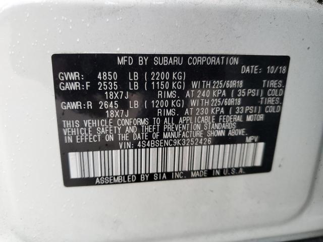 Photo 12 VIN: 4S4BSENC9K3252426 - SUBARU OUTBACK 