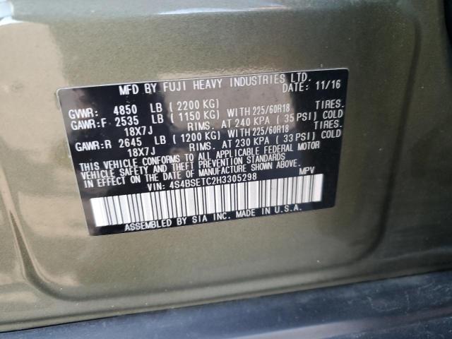 Photo 12 VIN: 4S4BSETC2H3305298 - SUBARU OUTBACK TO 