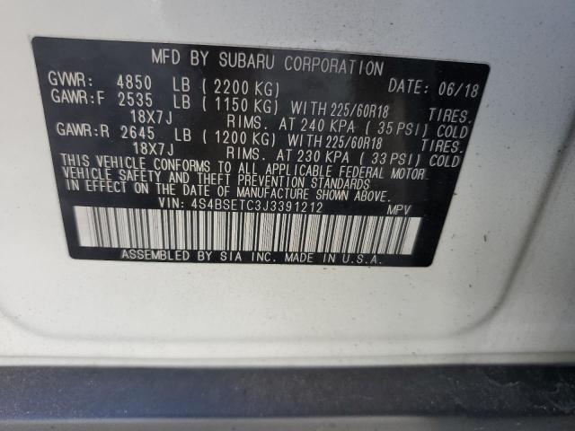 Photo 12 VIN: 4S4BSETC3J3391212 - SUBARU OUTBACK TO 