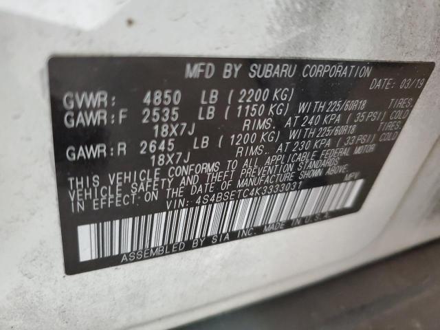 Photo 13 VIN: 4S4BSETC4K3333031 - SUBARU OUTBACK 