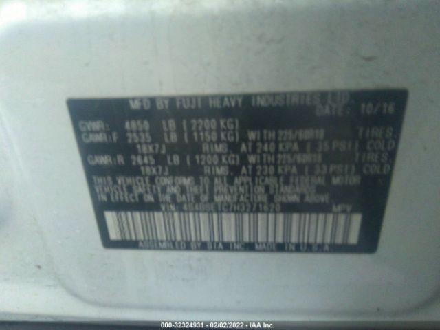 Photo 8 VIN: 4S4BSETC7H3271620 - SUBARU OUTBACK 