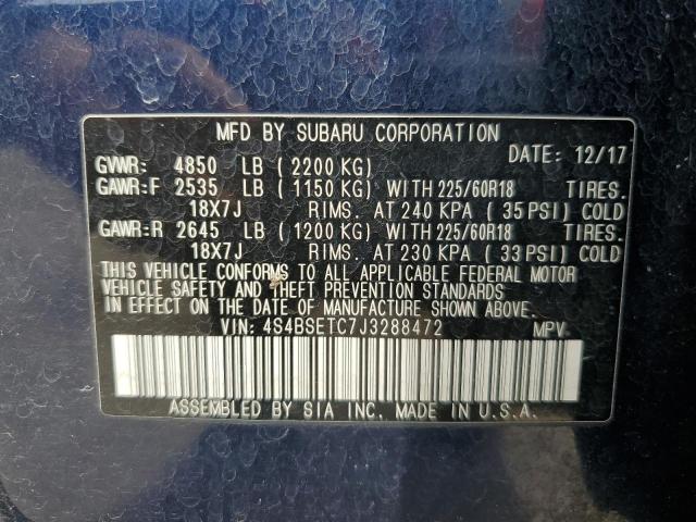 Photo 11 VIN: 4S4BSETC7J3288472 - SUBARU OUTBACK 