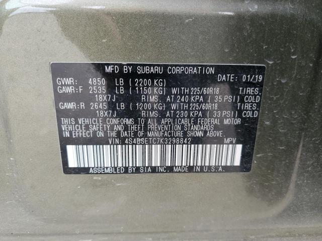 Photo 12 VIN: 4S4BSETC7K3298842 - SUBARU OUTBACK TO 