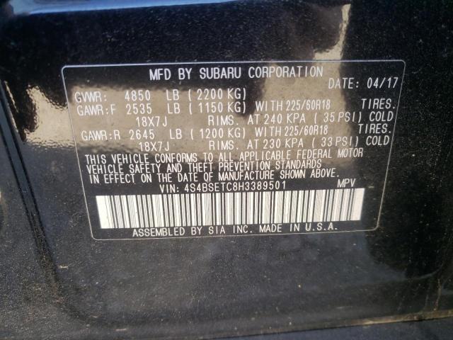 Photo 9 VIN: 4S4BSETC8H3389501 - SUBARU OUTBACK TO 