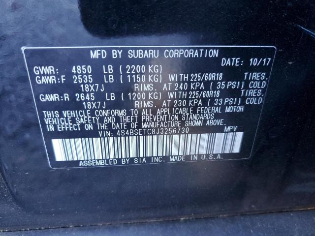 Photo 13 VIN: 4S4BSETC8J3256730 - SUBARU OUTBACK TO 