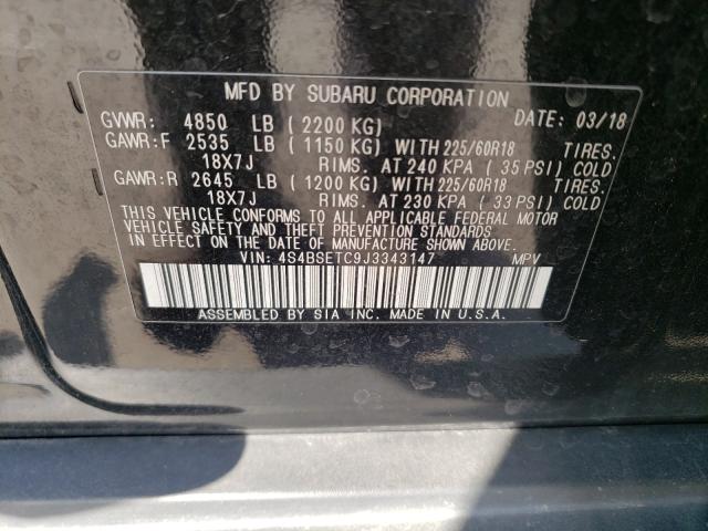 Photo 9 VIN: 4S4BSETC9J3343147 - SUBARU OUTBACK TO 