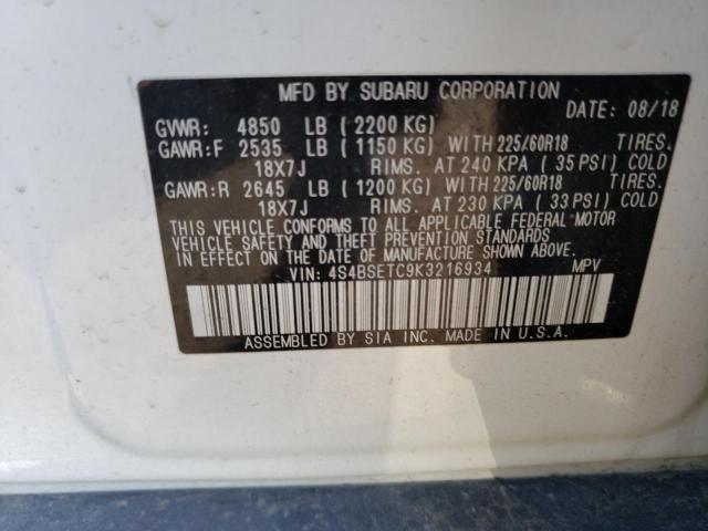 Photo 11 VIN: 4S4BSETC9K3216934 - SUBARU OUTBACK 