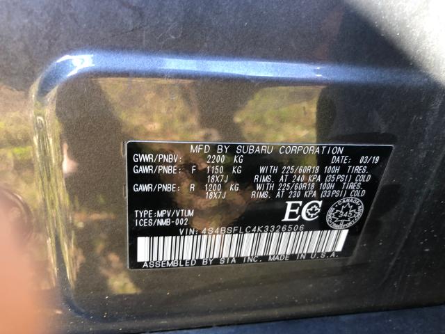 Photo 8 VIN: 4S4BSFLC4K3326506 - SUBARU OUTBACK 3. 