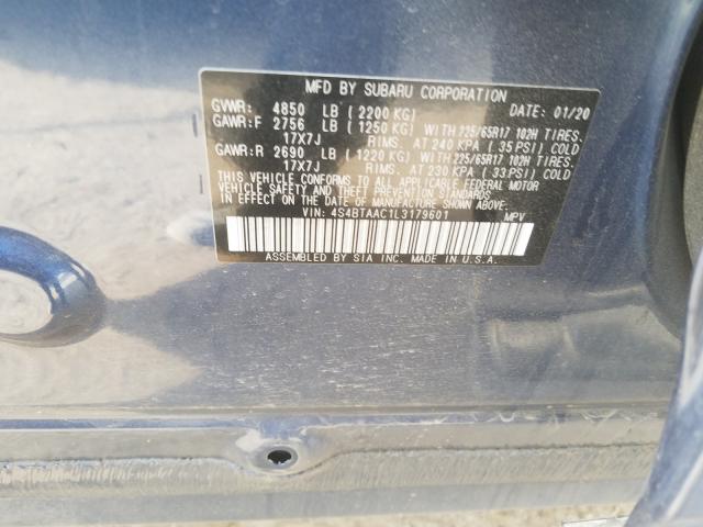 Photo 9 VIN: 4S4BTAAC1L3179601 - SUBARU OUTBACK 