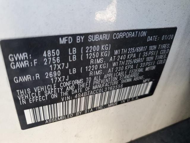 Photo 12 VIN: 4S4BTACC0L3162558 - SUBARU OUTBACK PR 