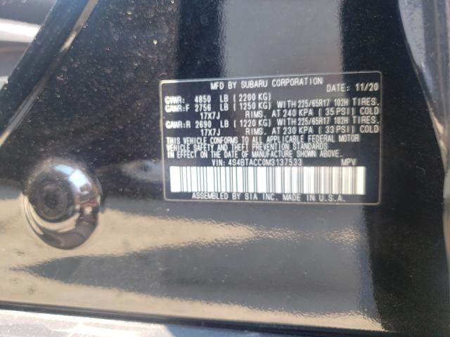 Photo 9 VIN: 4S4BTACC0M3137533 - SUBARU OUTBACK PR 