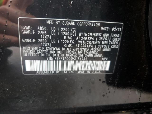 Photo 11 VIN: 4S4BTACC0M3184934 - SUBARU OUTBACK 