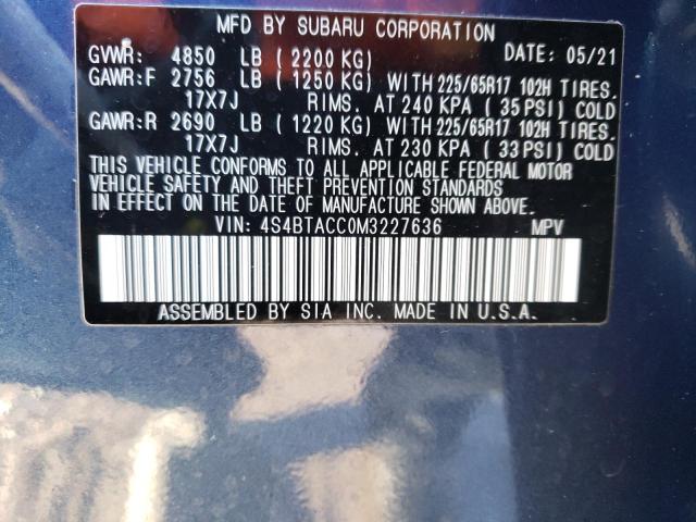 Photo 9 VIN: 4S4BTACC0M3227636 - SUBARU OUTBACK PR 