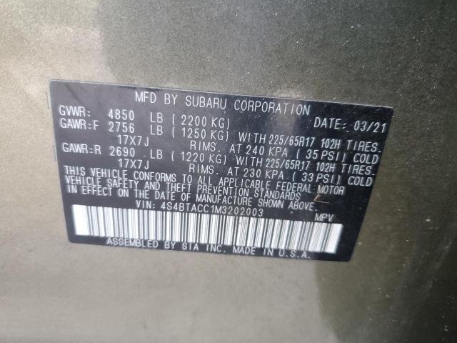 Photo 12 VIN: 4S4BTACC1M3202003 - SUBARU OUTBACK 