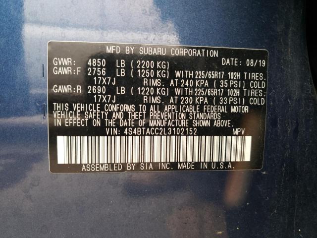 Photo 12 VIN: 4S4BTACC2L3102152 - SUBARU OUTBACK PR 