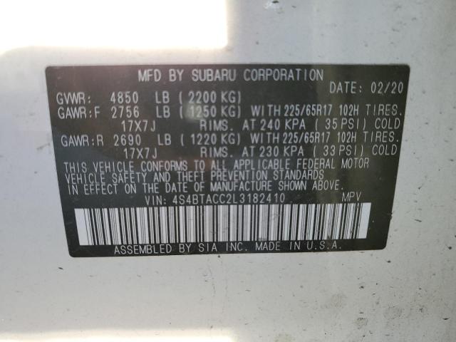 Photo 12 VIN: 4S4BTACC2L3182410 - SUBARU OUTBACK 