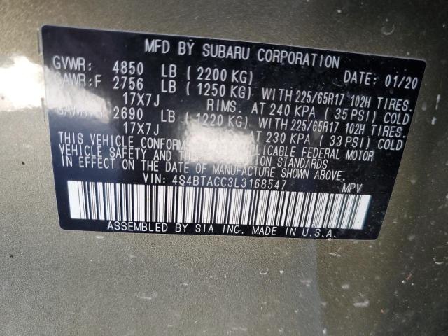 Photo 9 VIN: 4S4BTACC3L3168547 - SUBARU OUTBACK PR 