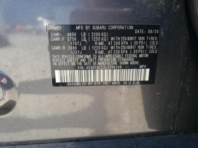 Photo 12 VIN: 4S4BTACC3L3266249 - SUBARU OUTBACK 