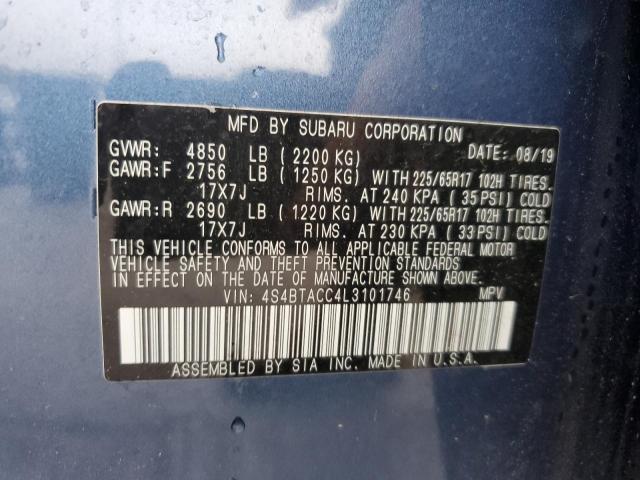 Photo 12 VIN: 4S4BTACC4L3101746 - SUBARU OUTBACK PR 