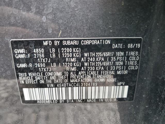 Photo 13 VIN: 4S4BTACC4L3104789 - SUBARU OUTBACK PR 