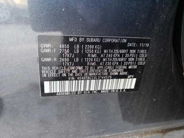 Photo 9 VIN: 4S4BTACC4L3144578 - SUBARU OUTBACK PR 