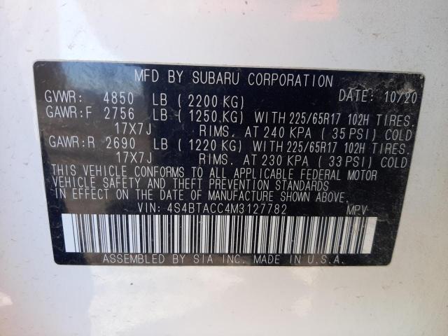 Photo 11 VIN: 4S4BTACC4M3127782 - SUBARU OUTBACK PR 