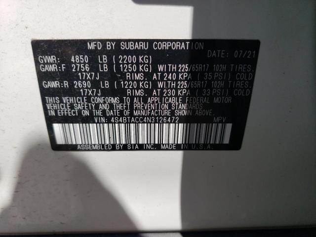 Photo 12 VIN: 4S4BTACC4N3126472 - SUBARU OUTBACK PR 