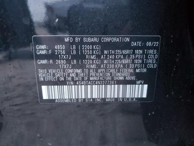 Photo 12 VIN: 4S4BTACC4N3277361 - SUBARU OUTBACK 