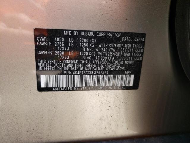 Photo 11 VIN: 4S4BTACC5L3207574 - SUBARU OUTBACK PR 