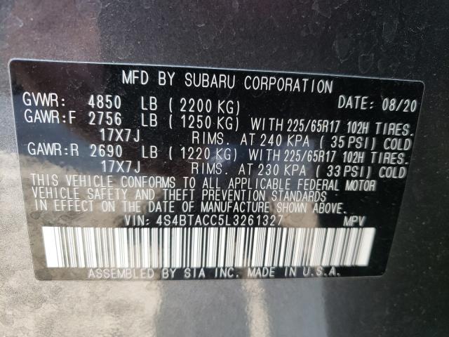 Photo 9 VIN: 4S4BTACC5L3261327 - SUBARU OUTBACK PR 