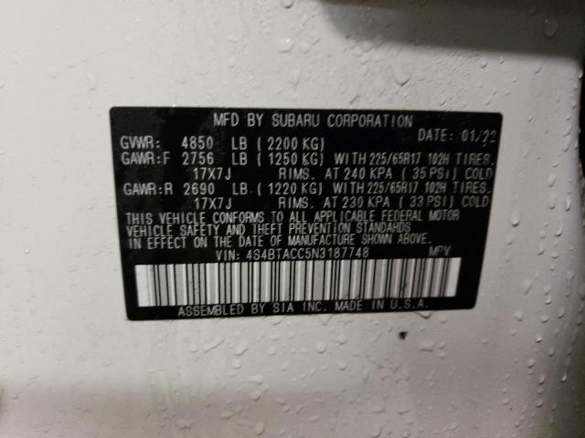 Photo 11 VIN: 4S4BTACC5N3187748 - SUBARU OUTBACK PR 