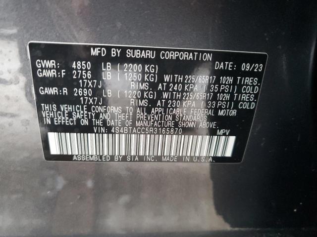 Photo 11 VIN: 4S4BTACC5R3165870 - SUBARU OUTBACK 