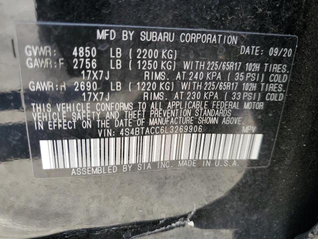 Photo 11 VIN: 4S4BTACC6L3269906 - SUBARU OUTBACK 